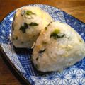 澤岡誼's cooksnap of when they made 野沢菜とスクランブルエッグのおにぎり☆.