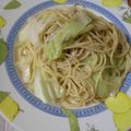 violets's cooksnap of when they made キャベツのアンチョビ塩麹スパゲティー.