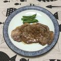おはなすき's cooksnap of when they made 柔らかステーキ～バルサミコソース添え～.
