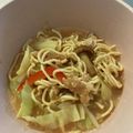 okabu大根's cooksnap of when they made 鹹豆漿風　豆腐干絲の豆乳スープ.