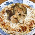 vabochan's cooksnap of when they made 簡単！なすと豚肉のぶっかけそうめん.