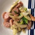 ベティ３'s cooksnap of when they made セロリとウィンナーのガーリックマヨ炒め.