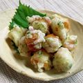いなばっくす☆'s cooksnap of when they made お弁当に♡紅生姜と竹輪のころころ天ぷら.