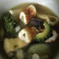 クックBLTENE☆'s cooksnap of when they made なす&ゴーヤと油揚げのお味噌汁.