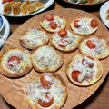 そろそろねんね's cooksnap of when they made 餃子の皮で簡単☆和風ピザ.