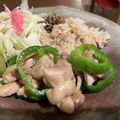 くじら食堂's cooksnap of when they made 甘唐辛子☆鶏肉塩炒め.