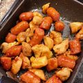 Yamatar0's cooksnap of when they made 鶏肉とウインナーのガーリック照焼き.