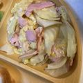 yu🐓's cooksnap of when they made キャベツ、玉子、ハムのバター炒め.