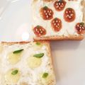 ハッピーまるしぇ's cooksnap of when they made トーストアート(いちご&オレンジ).