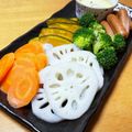ありみりん♡'s cooksnap of when they made 温野菜サラダ♪をHOTチーズマヨソースで.