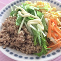 フジぽん's cooksnap of when they made うちの三色丼/鶏そぼろ丼/あまったそぼろ.