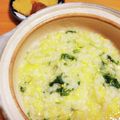 kazunaring's cooksnap of when they made 土鍋で炊く水菜と卵のお粥.