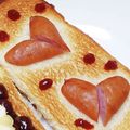 ﾋﾟﾛﾐ♡'s cooksnap of when they made ウインナーのハートトースト♡.