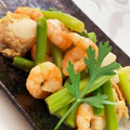 ちゃまたまご's cooksnap of when they made 簡単♡海老とアスパラのバター醤油炒め.