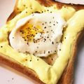 みなとのまんま's cooksnap of when they made わが家のシータパン！目玉焼きトースト.