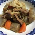 ぷりまめ's cooksnap of when they made れんこんとこんにゃくと豚肉の煮物.