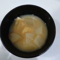 クック3N0VKO☆'s cooksnap of when they made 素朴な我が家の大根の味噌汁.