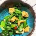 ♡ちょも♡'s cooksnap of when they made レンジで2分「小松菜おあげの炊いたん」♡.