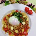 みっちゃん❇️68's cooksnap of when they made トマトと大葉と納豆のパスタ.