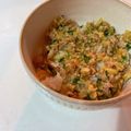 hinamama❁'s cooksnap of when they made キャベツ×豚肉×ニラ❀餃子みたいな丼♪.