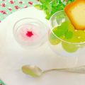 hikarin♪'s cooksnap of when they made 季節のフルーツパフェ(桃のパフェ).