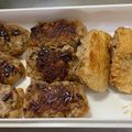nyoro246's cooksnap of when they made お手軽お手頃♪油揚げの鶏つくねはさみ焼.