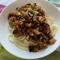 ルイージン's cooksnap of when they made 茄子とひき肉の汁なし坦々うどん.