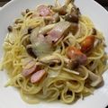 ☆mechi☆'s cooksnap of when they made 【節約】玉ねぎしめじのワンポットパスタ.