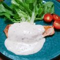 YCHキッチン's cooksnap of when they made サーモンステーキ★マスタードチーズソース.