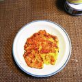 殿のお嫁さん's cooksnap of when they made そうめんかぼちゃとチーズのチヂミ風焼き.