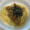 ♡いったい♡'s cooksnap of when they made ◆めんつゆバターの納豆パスタ◆.