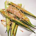 ちょちょこ✫'s cooksnap of when they made あっ！という間のオクラのマヨ醤油焼き.