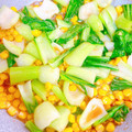 プー♡'s cooksnap of when they made チンゲン菜ととうもろこしのオイスター炒め.