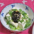 mmameco's cooksnap of when they made 海苔の佃煮冷や奴.