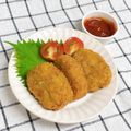 ゆづキッチン's cooksnap of when they made 味つけ南瓜で作る肉入りコロッケ美味.
