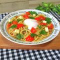 KBBキッチン☆'s cooksnap of when they made トマトと大葉と納豆のパスタ.