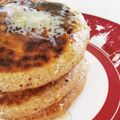 zakkiiM's cooksnap of when they made 【糖質制限】分厚いふすま粉パンケーキ.