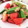 ゆるмαмα's cooksnap of when they made オクラとトマトの明太和え.