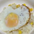 al004's cooksnap of when they made 目玉焼きバターライス.