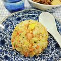 在宅勤務のおじさん's cooksnap of when they made 塩鮭のチャーハン.