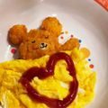 クックほのママ☆'s cooksnap of when they made 子どもが喜ぶ♡可愛いくまさんオムライス.