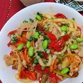 とうもろこしらぶ☆'s cooksnap of when they made レンジで簡単！豚キムチうどん.