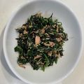 ♪ゆぴちゆ♪'s cooksnap of when they made 大絶賛 ほうれん草のツナ塩昆布ナムル.
