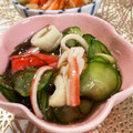 ちゃまたまご's cooksnap of when they made 簡単＊もずく・きゅうり・ちくわの酢の物.
