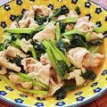 あーこ姐's cooksnap of when they made 小松菜と豚肉でお手軽コンソメ味.