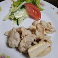 masaetsu's cooksnap of when they made 味付け一つ☆豚肉とエリンギの梅昆布茶炒め.