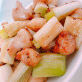 KAORULALA's cooksnap of when they made ぼんじりとねぎの柚子胡椒炒め.