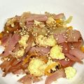 ChunChun☆≡'s cooksnap of when they made 簡単☆ショルダーベーコンのチーズ卵炒め★.