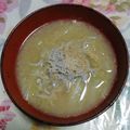 くネコまろす's cooksnap of when they made 春キャベツとしらすの味噌汁.