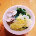 ☆かつもも☆'s cooksnap of when they made うちの定番 スープたっぷりあさりの酒蒸し.
